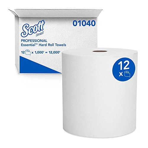 Kimberly-Clark 01040 White SCOTT Hard Roll Towels, 8.0