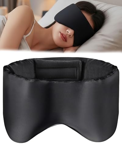 100% Blackout Eye Mask for Sleeping - Sleep Mask with Warm and Cool Dual Sensing - Ultra Soft Sleep Masks - Gifts for Women and Men