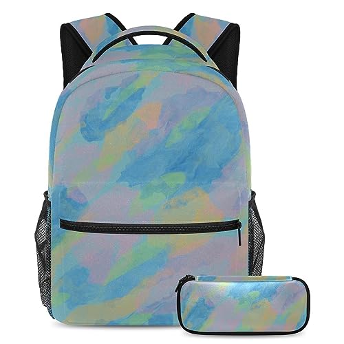 Sac à dos de grande capacité avec blocs de couleurs pour travail et étudiants