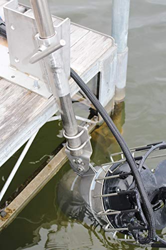 Kasco De-Icer + Universal Dock Pier Mount - 3/4 Hp Deicer with 100ft Power Cord Great for Deicing Lake Pond Marina (3/4HP w/50ft Cord)