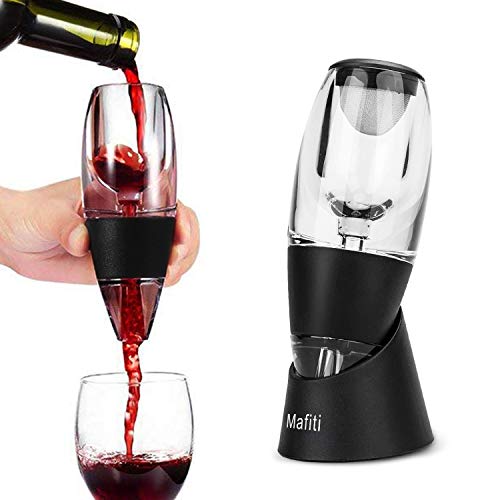 mafiti Red Wine Pourers Aerator Portable Decanter with Base for Birthday Friendship,Wine Gift Father day Party Home Use - Thumbnail 6