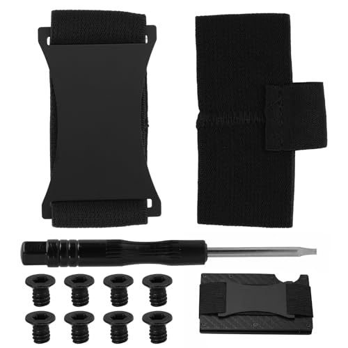 Wallet Elastic Band Replacement Kit Compatible with Ridge and Metal Wallets for Men, Universal Wallet Replacement Parts with Screws, Screwdriver, Cash Strap, Elastic Band