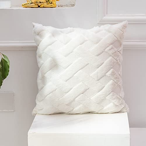 Wxnzsl Pillow Covers 18X18 Inch Throw Pillow Cover Cushion Cases Set Of 2, Velvet Decorative Pillow Cases For Couch Sofa - White #TOP4