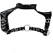 iiniim Men's Black Leather Neck Collar Adjustable Chest Body Harness Costume