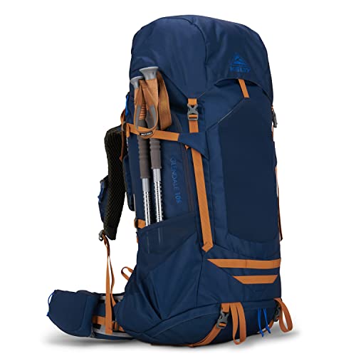 Image of Kelty Glendale 65L to 105L Internal Frame Backpack - Multi-day Backpacking Thru Hiking Pack, Adjustable Suspension, Customized Fit (Pageant Blue, 105L)