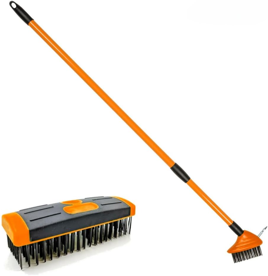 Ark Mat 3in1 Weed Remover Tool Wire Brush Scraper Moss Patio Decking