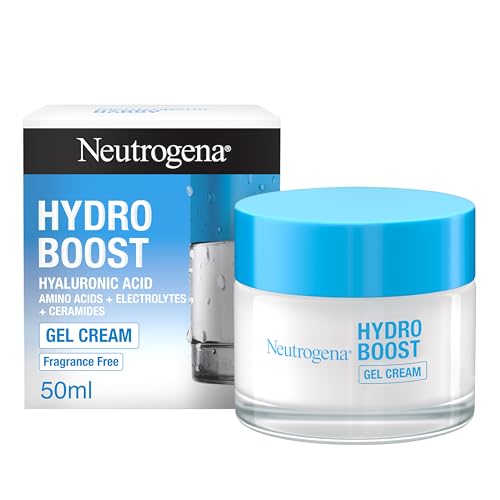 Neutrogena Hydro Boost Crema Gel, Crema idratante viso in gel leggero, Crema viso Acido Ialuronico per un'idratazione intensa, Ideale per pelle secca e sensibile, 50 ml