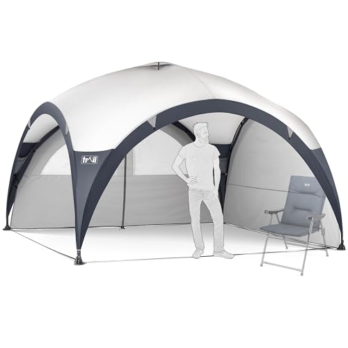 Trail Dome Gazebo with Sides, Portable Steel Pole Shelter, Outdoor