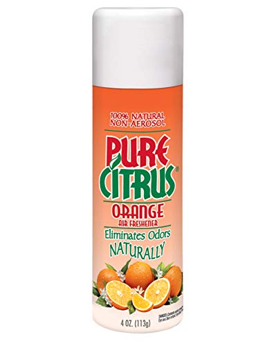 Pure Citrus Orange Scent Air Freshener 100% All-Natural No-Chemicals, Non-Aerosol Odor Eliminator - 4 Ounces (Pack of 3)