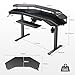 EUREKA ERGONOMIC Gaming Desk, Standing Desk w Keyboard Tray, 72