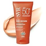 SVR SUN SECURE Blur Classic Tinted Perfecting Water-resistant Soft-Focus SPF50+ Sunblock Mousse - Marine-friendly, Reef Safe, Peachy, Velvet-FInish All-in-one Ultra-High SPF + Make-up, 50ml