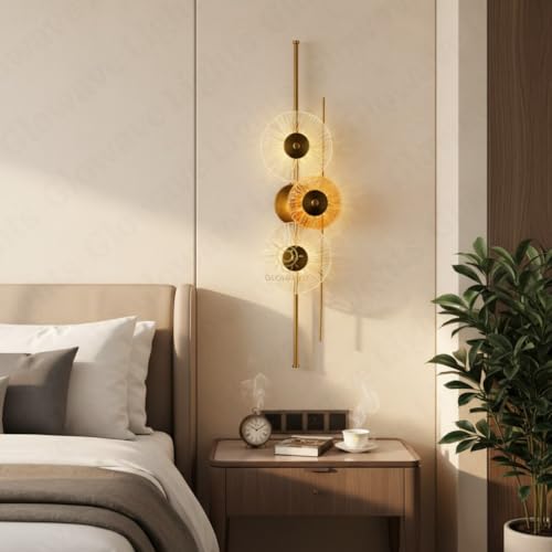 Image of Glowave Modern Golden 900mm Metal LED Long Tube Wall Light - Warm White (998 /3-900mm)