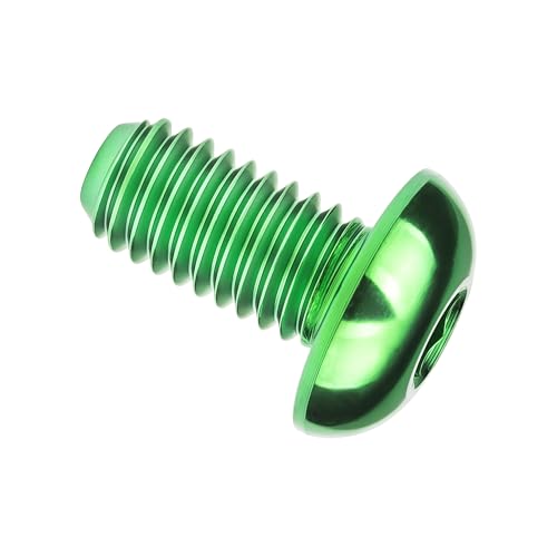 Image of Titanium Bolt M3 8 10 12 15mm Allen Key Head Screws for Bicycle Pack of 4 (Green, M3x10mm)