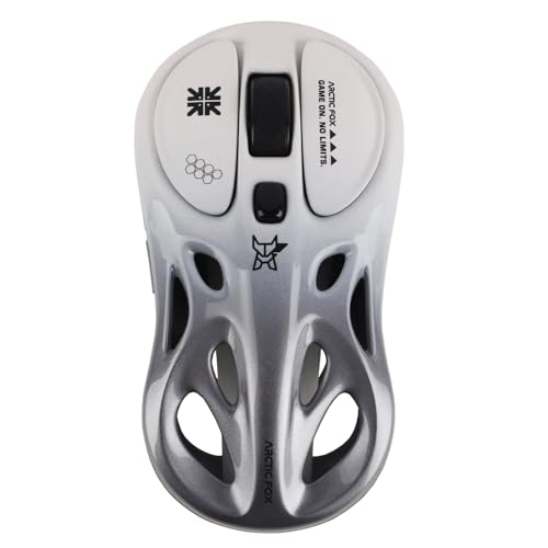 Arctic Fox Alien-X Gaming Wireless Mouse, Tri-Mode (2.4G/Bluetooth/Wired), 4800 DPI, 1000Hz Ergonomic Hollow RGB Rechargeable Type-C for Mac/Laptop/iPad/Office (Silver)