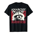 Anarchy Raccoon Japonés Camiseta