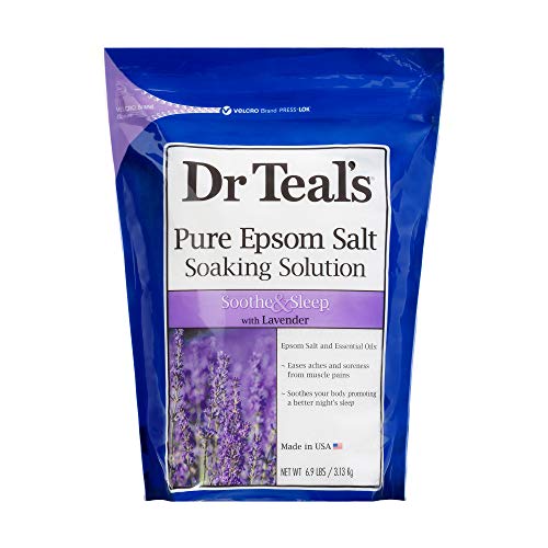 Image of Dr Teal's Epsom Salt Soaking Solution, Soothe & Sleep, Lavender, 6.9 Pound (Packaging May Vary)