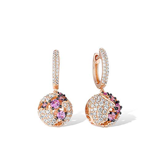 Boucles d'oreilles saphir rose légères pour lobes sensibles et élégants