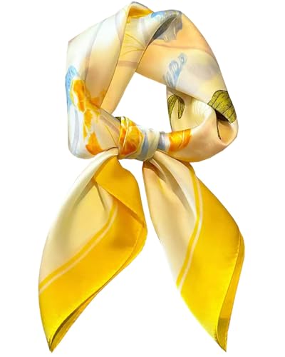 Saiusloa Neck Scarf For Womens Silky Head Scarves Hair Bandanas Square Scarf Fashion Accessories lightweight 27.5 * 27.5inch-3