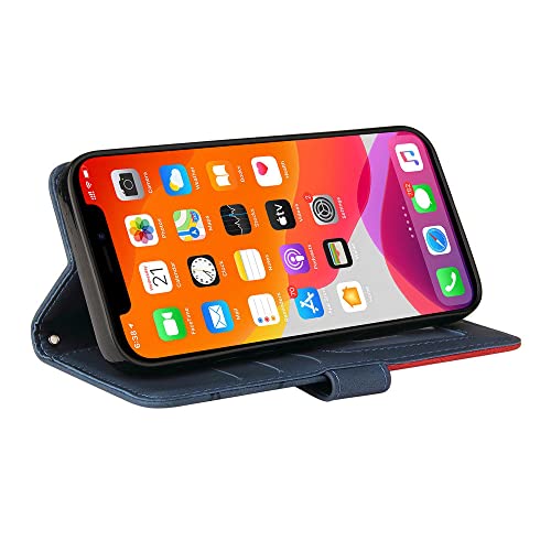 Coque en cuir flip cover pour iPhone 14 13 12 11 étui noir - 6