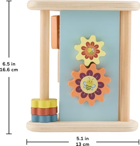 ​Fisher-Price Wood Baby Toy Play Time Activity Triangle, 3-Sided Wooden Fine Motor Developmental Play for Infants Ages 6+ Months​ ​ - 5