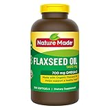 Nature Made Organic Flaxseed Oil 1,400 mg - Omega-3-6-9 for Heart Health - 300 Softgels