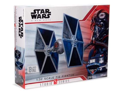 Skill 2 Model Kit Tie Fighter Episode IV – A New Hope (1977) Movie 1/32 Scale Model by AMT AMT1341