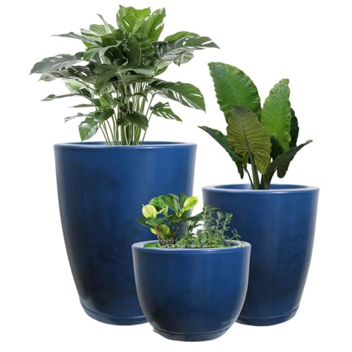 Kit vasos polietileno para plantas decorativo liso jardim casa sa...