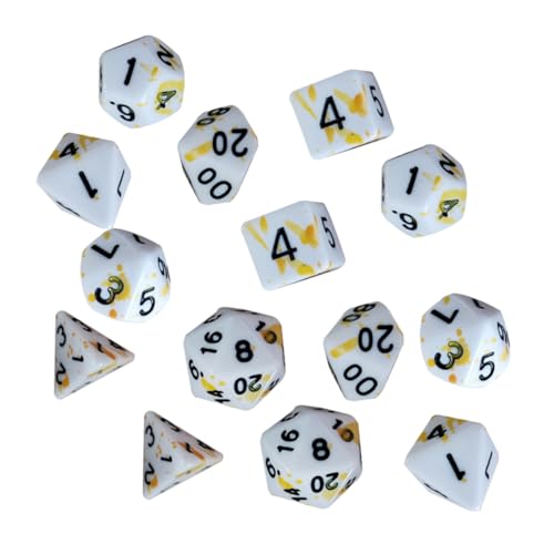 Abaodam 14 Piezas Dados de Juego de Mesa Hallowen acrilico jueguetes Datos Board Games Dados de Varias Caras Dados de números Suministros de Entretenimiento Accesorios de Juego Acrílico