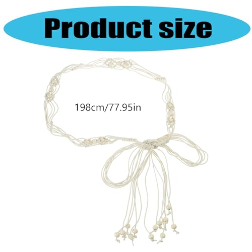 Waistband Women Waist Chain Handmade With Wooden Beads Fringe Detailing Multipurpose Jewelry Gift Ethnic Woven Belt3