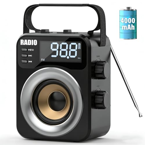 Image of Portable AM /FM /WB /SW Radio, 4000mAh Rechargeable & 3xD Cell Battery Powered