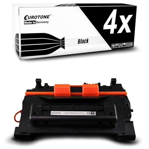 Toner CF281A 81A Eurotone pour HP Laserjet Enterprise M604 M605 M606 M630 (Lot de 4)
