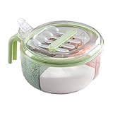 Generisch Gewürzbehälter,4 Fach Klar Aufbewahrungs Box Organizer,Gewürzaufbewahrung Mit Deckel Und Löffel | Für Restaurant Camping Picknick Kochen BBQ Zuhause Küche