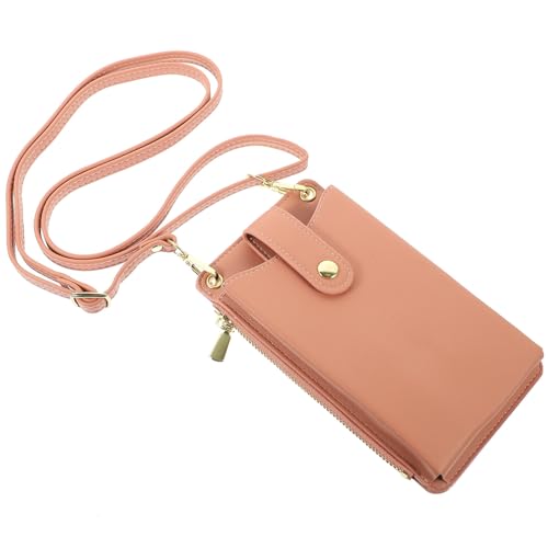 Image of NUOBESTY Pink Pu Leather Single Shoulder Crossbody Bag for Women