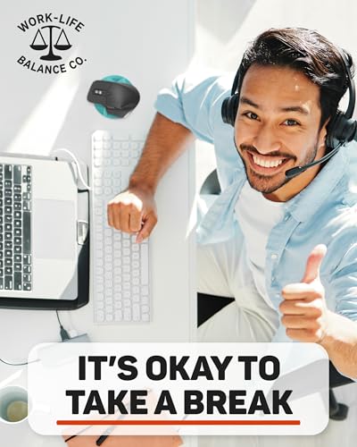 Image of Work-Life Balance Corporation Mechanical Mouse Jiggler Undetectable Device No Usb No Software Required, Computer Awake - Cordless And Wireless Mouse Mover Works For 12-24 Months On Aa Battery (Aqua) | No Software, Automatic, Wireless, AA Battery 12-18 Months, Keeps PC Laptop Awake, Randomized Movement, Remote Work Wiggler