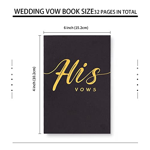 Vow Books For Wedding, Wedding Vow Books His And Hers, Bridal Shower Gifts, Wedding Keepsake Wedding Journal Notebook, 32 Lined Pages,4 X 6 Inches (Black And White) #TOP5