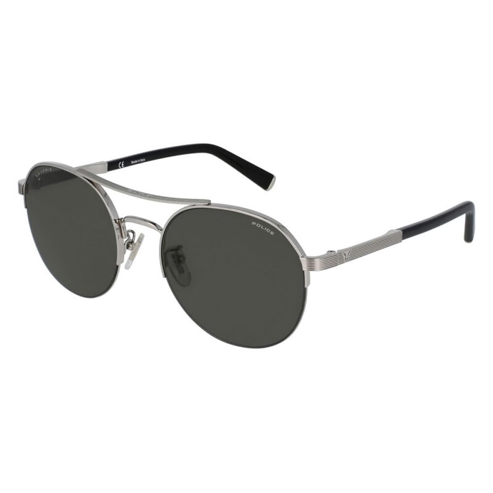 Police Men's  Sunglasses SPLA24 Lewis 03 0579 Shiny Full Palladium Smoke Grey , BrandAlley