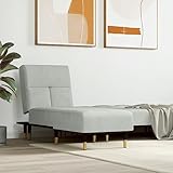 ohoowoo chaise longue in velluto grigio chiaro,