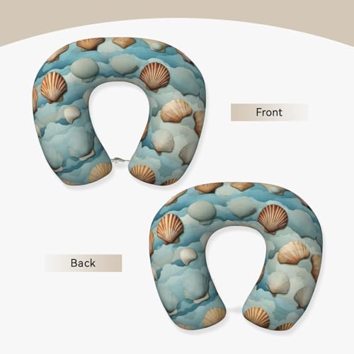 Almohada cuello en U de espuma viscoelástica negra miniatura 3