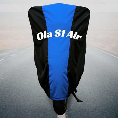 Image of Motorcycle Scooty Body Cover for Outdoor Use - Heavy Fabric Water Resistant Two Wheeler Cover with UV, Dust & Rain Protection Compatible for Ola S1 Air