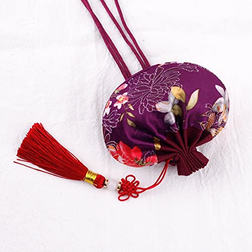 Bolsitas de Seda para Joyería, 4 Piezas, patrón floral miniatura 1