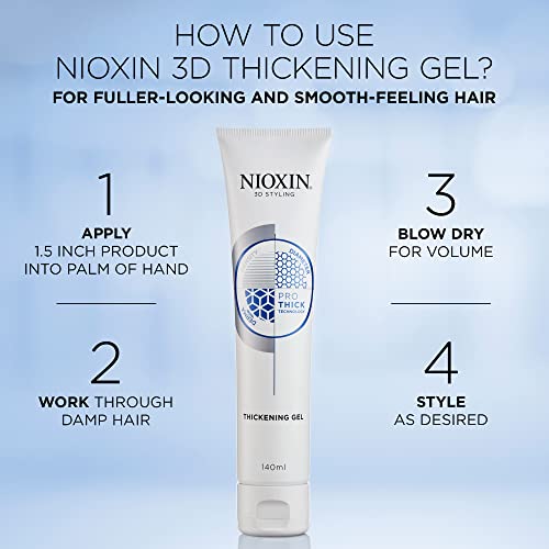 Nioxin Thickening Gel, Strong Hold And Texture For Thinning Hair, For Fuller And Smooth-Feeling Hair, 5.13 Oz #TOP4