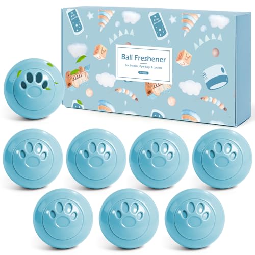 Scent-Hi Bolas Desodorizadoras, Ambientadores de Zapatos, Desodorante de Zapatos Para Calzado, Casilleros, Bolsas de Gimnasio, Paquete de 8, Aroma a Talco para bebés