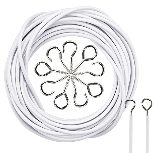 Vorhangdraht Set – 18 M Draht Mit 18 Haken & Ösen Für Einfache Vorhangmontage