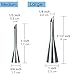 HULISEN 4Pcs Cream Icing Piping Nozzle Tip Stainless Steel Long Puff Nozzle Tip Decorating Tool