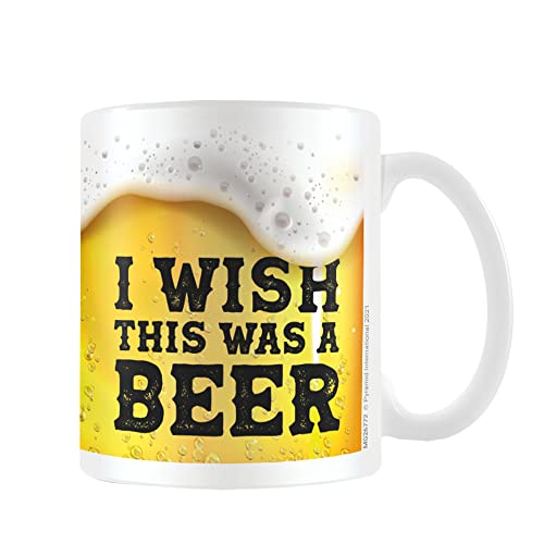 Pyramid International I Wish This Was Beer Tazza (Taglia Unica) (Oro, Bianco, Nero)