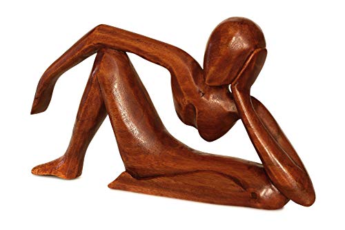 Escultura abstracta de madera de 12 pulg. Modelo A miniatura 5