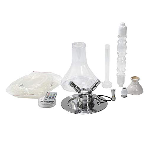 LSZ Shisha-Set Acrylhukas Shisha Set mit Zubehör Doppelschlauch LED Leichter Haken Shisha Shisha Shisha-Set – Bild 3