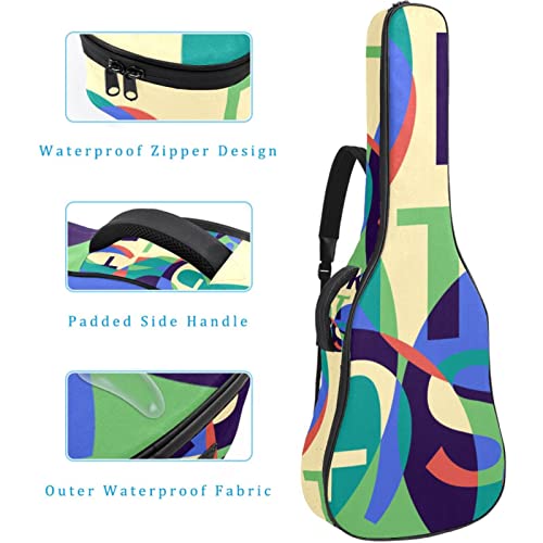 Housse de transport étanche pour guitare avec bandoulière réglable Motif abstrait, Multicolore 01., 42.9×16.9×4.7 in… - Les Beatles, Paul McCartney, John Lennon, RIngo Starr, George Harrison Housse de transport étanche pour guitare avec bandoulière réglable Motif abstrait, Multicolore 01., 42.9x16.9x4.7 in… – Image 5