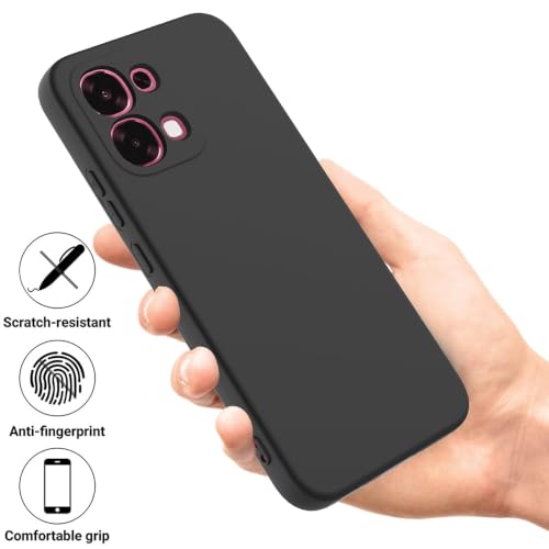 Image of Back Cover Compatible With Vivo T5x 5G /Y51 Pro 5G /iQOO Z11x 5G | Full Camera Protection | Premium Liquid Silicon Case | Flexible Bumper Case for Vivo T5x 5G / Y51 Pro 5G / iQOO Z11x 5G (Black)