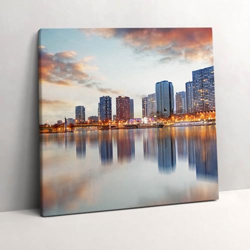 Peinture murale Grand Tableaux 60x60cm pour habiller un mur vide avec la Tour Eiffel